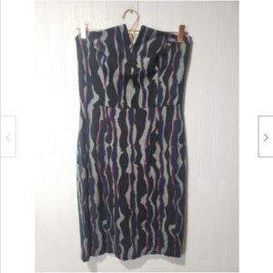 Trina Turk Strapless Printed Shift Dress